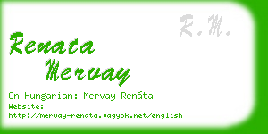renata mervay business card